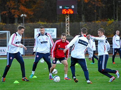 Landsholdet på Tårnby Stadion