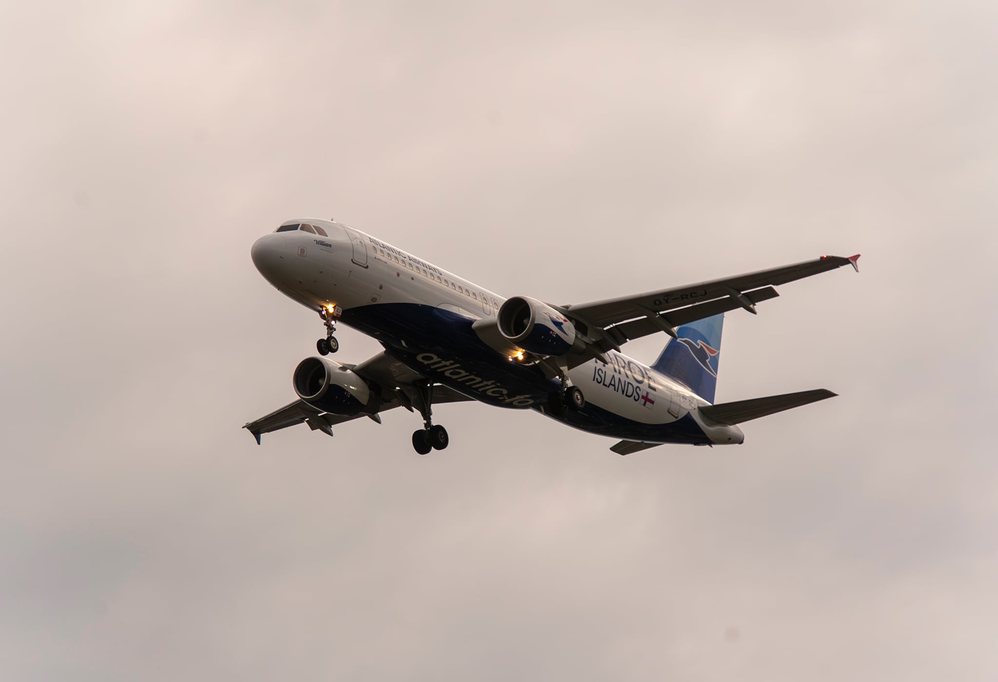 22-06-2025. Landing Bane 12. Atlantic Airways - Airbus 320-200. OY-RCJ.