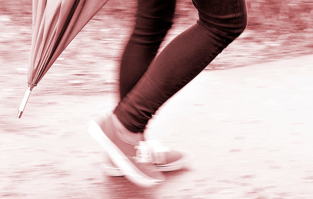 Walking in the rain